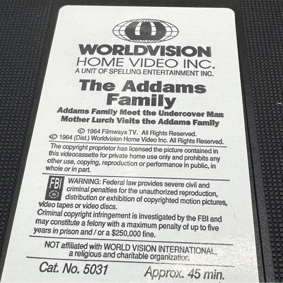 Lot of 5 Vintage Addams Family VHS Worldvision Home Video Tested 1 Sealed Rare - Picture 7 of 15